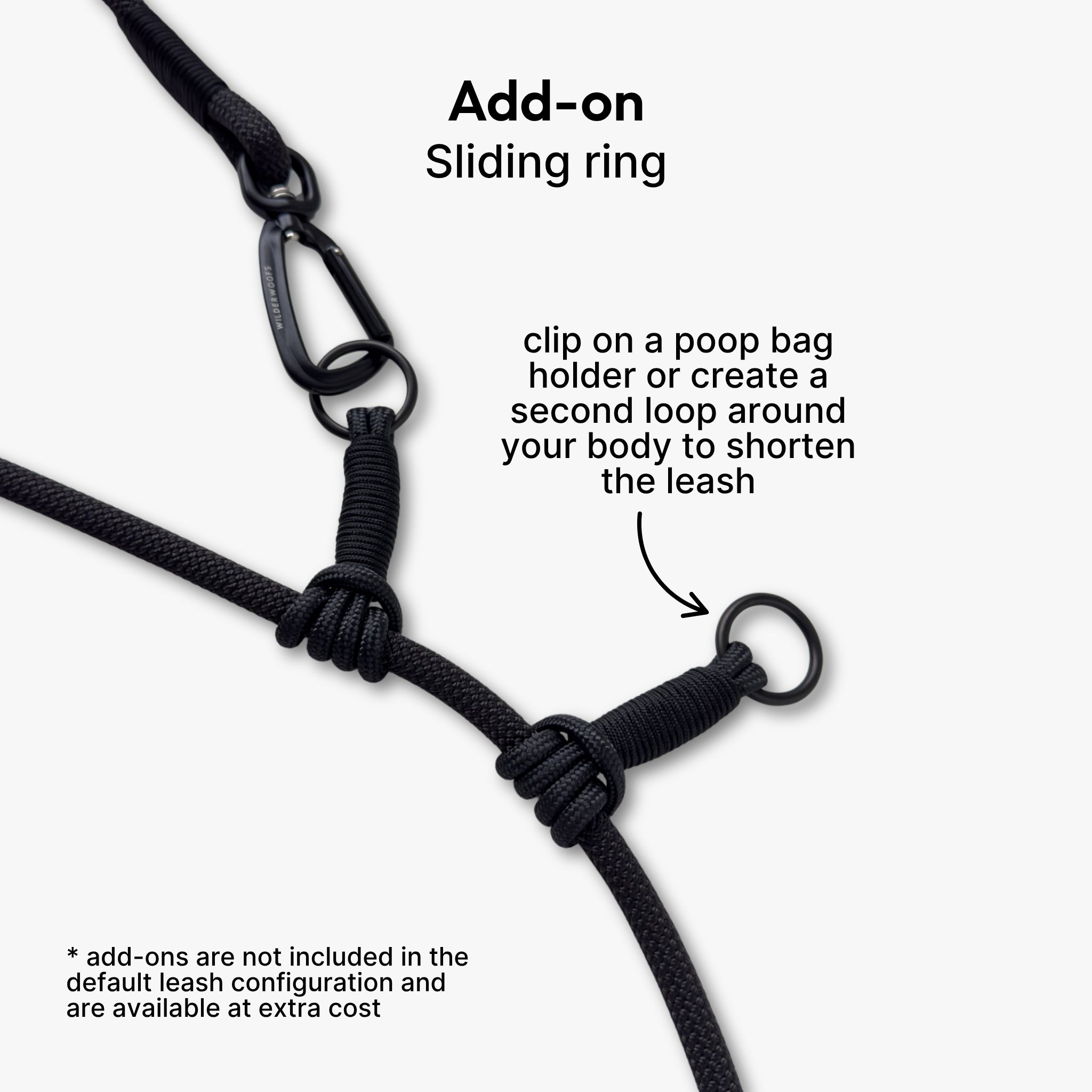 Climbing Rope Convertible Hands-Free Leash with Traffic Handle